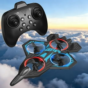 Gqtwoy RC Plane Remote Control Airplane Foam Drone, Headless Mode, LED Lights, Beginner Friendly, Easy to Operate, Aerobatic Flying, USB Charging, 2.4Ghz Control, Great for Adults