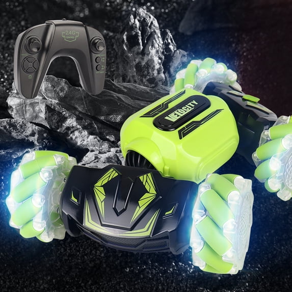 Gqtwoy Remote Control Car, Lightweight Stunt Racing Car, High Speed Drift, All Terrain Off-Road Control, USB Rechargeable Battery, Fun Gift for Ages 4-18
