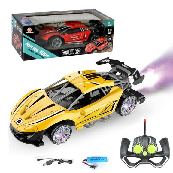Gqtwoy Remote Control Car Spray Racing, High-Speed Drift Car, Rechargeable with Cool Spray Feature, Indoor Outdoor Fun, Suitable for Ages 4 and Up