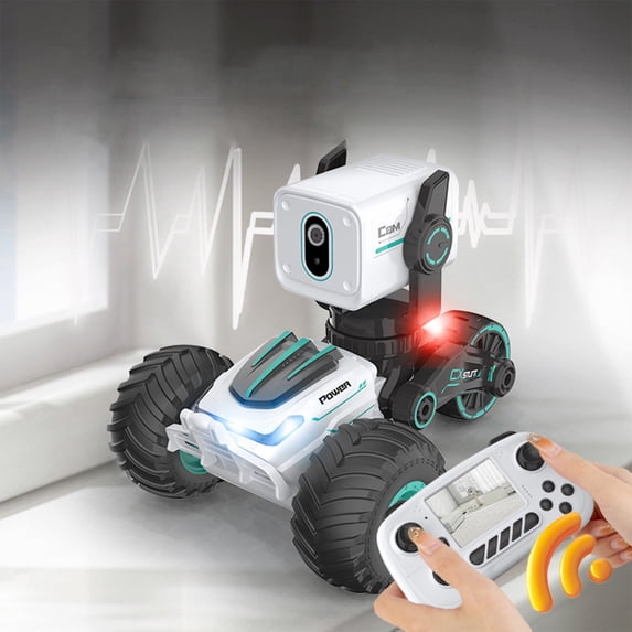 Gqtwoy Remote Control Robot,Gesture Control,Rechargeable,Interactive Toy,Remote Control Car with Intercom Function and Light Effects