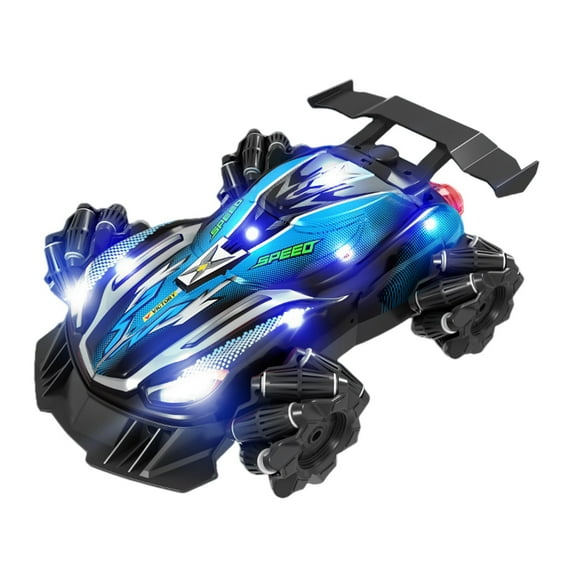 Gqtwoy Remote Control Stunt Car, Wireless Drift Racing Car, Rechargeable Off-road Vehicle, Cool Spray and Sound Effects, Fun Gift for Age 4-18