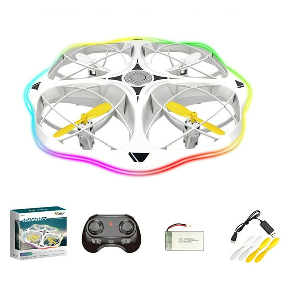 Gqtwoy Remote-Controlled UFO Drone, 360° Stunt Roll, Intelligent Obstacle Avoidance, LED Lighting Effects, 80m Control Range, Aerial Photography, Ideal for Birthday, Christmas, and Holiday Gifts