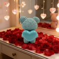 thumbnail image 1 of Gqtwoy Resin Heart Bear Figurine, Romantic Valentine's Day Gift, Cute Teddy Bear Decor with Heart, Couples Anniversary Gift, Home Desk Ornament, Wedding Proposal Gift for Her, 1 of 6