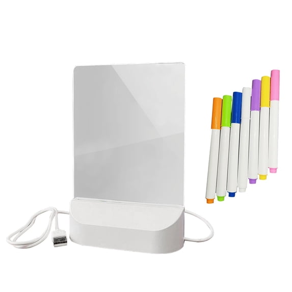 Gqtwoy Reusable Glows Board Writing Tablet with Stand, Portable Doodle Board, LED Illuminated Sketchpad, Erasable Writing Surface, Ideal for Home Office, Creatives and Notes