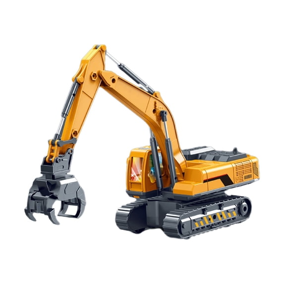Gqtwoy Simulation Large Sound And Light Music Engineering Excavator Toy Car, Multi-joint Movable, Robotic Arm, Educational STEM Toy, Durable Plastic Construction Vehicle, Interactive Play Model