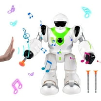 Gqtwoy Space Fighter Robot, Automatic Walking Toy, Missile Launching Fun, Interactive Lights and Music, Great for Indoor Games and Parties