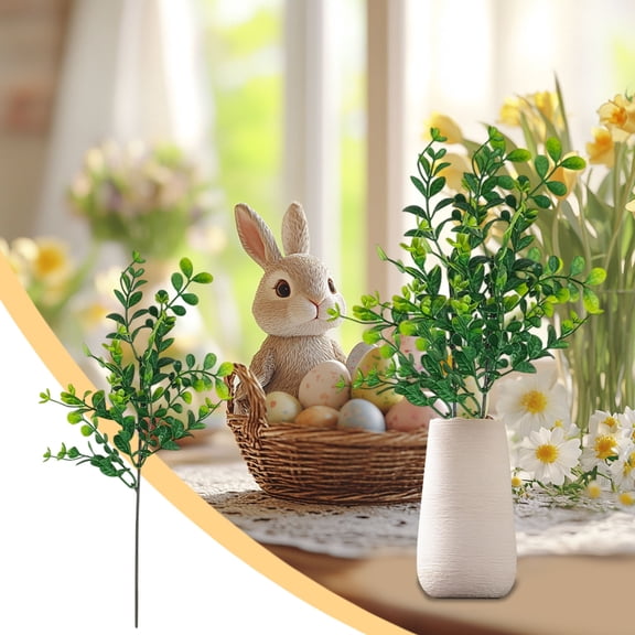 Gqtwoy Spring Simulation Green Leaves Hand Bouquet Wedding Decoration, Realistic Artificial Flowers, Home and Office Decor, Eco-Friendly Material, Lifelike Floral Arrangement