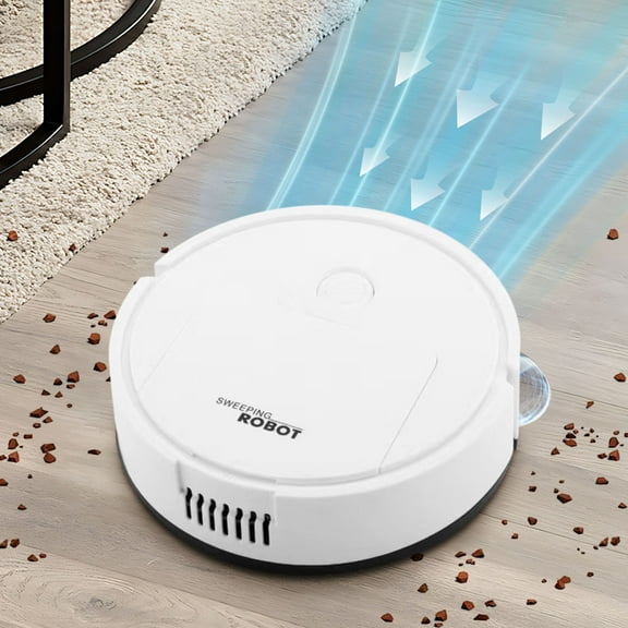 Gqtwoy Sweeping Robot Automatic Household 3-in-1 Intelligent Scrubbing Mopping Vacuum Cleaner, Smart Cleaning Device, Strong Suction Power, Pet Hair Removal, Low Noise, Obstacle Avoidance Technology