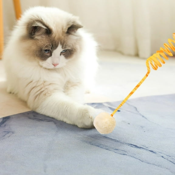 Gqtwoy Teasing Kitty Ball, Interactive Cat Toy with Bells, Playful Wand for Exercise, Fun & Engaging Feline Activity, Hanging Pet Teaser for Cats