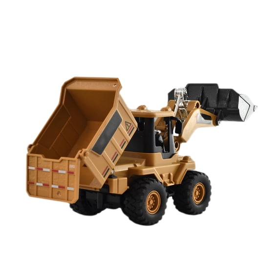 Gqtwoy Toy Car Alloy Engineering Vehicle, Simulation Bulldozer Dump Truck Excavator, Durable Plastic Structure, Pull Back Action, Perfect for Imaginative Play
