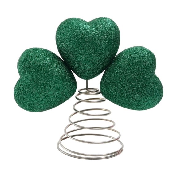 Gqtwoy Trefoil Tree Topper Decoration Ornament, St. Patrick's Day Christmas Tree Decor, Lightweight Plastic, Spring Base Design, Ideal Holiday Gift for Friends and Family