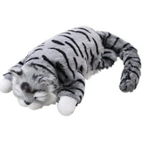 Gqtwoy Tumbling Cats Simulation Toy, Voice-Activated Rolling Plush Cat, Soft Cotton Material, Cute Interactive Pet, Portable Stress Relief Toy, Ideal Gift for Seniors and Cat Lovers