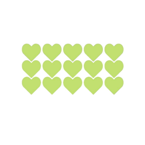 Gqtwoy Valentine's Day Light-up Heart-shaped Wall Stickers, Fluorescent PVC Wall Decals for Bedroom, Living Room & Office, Romantic Glow-in-the-Dark Decorative Stickers for Holiday Decor