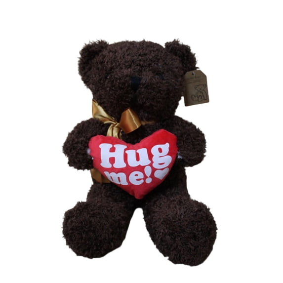 Gqtwoy Valentine's Teddy Bear Plush - Hug Me Heart Stuffed Animal, Soft Cuddly Bear Toy, Romantic Gift for Couples, Home Decor Throw Pillow