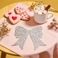 thumbnail image 1 of Gqtwoy Valentines's Day Bow PVC Table Mat, Waterproof Table Mat, Scald Resistant, Western Style Table Decoration, Ideal for Parties and Gatherings, 1 of 7