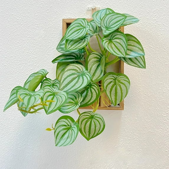 Gqtwoy Wooden Rectangular Photo Frame, Wall Hanging Decorations, Faux Rattan Design, Modern Living Room Decor, Home Aesthetic Enhancer, Versatile Wall Art