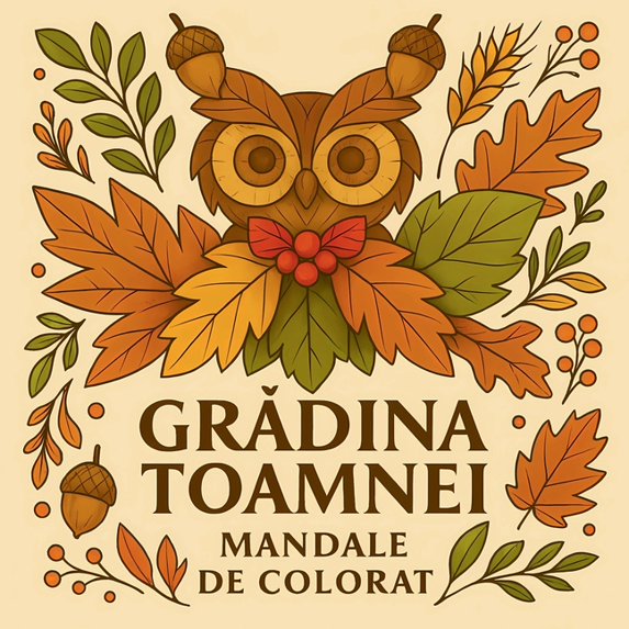 Grădina toamnei - Mandale de colorat, (Paperback)