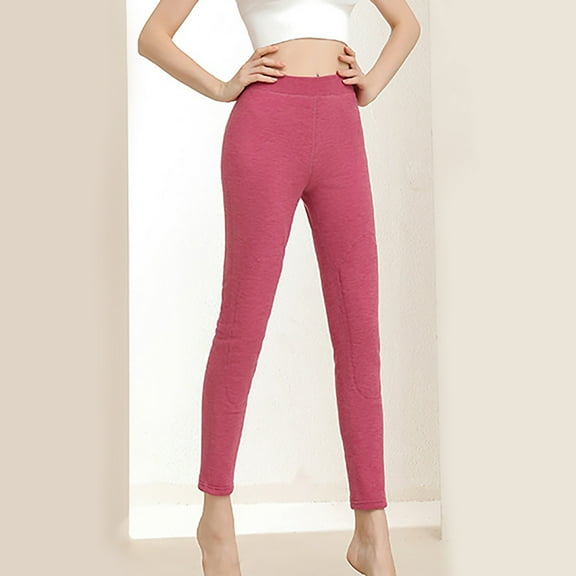 GrRotKP Casual Pants for Women Porosity Warm Elastic Waist Pants Fuzzy Sweatpants Ladies Winter Pants XXXL