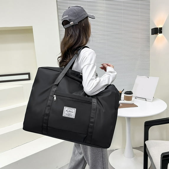 GrRotKP Extra Large Duffle Bag For Travel Women Canvas Carry On Tote Bags With Trolley Sleeve,Multi Compartment Dual Zipper Weekender Bag Travel Essentials