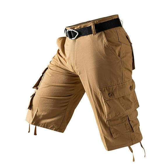 GrRotKP Men's Shorts Mens Cargo Shorts Men's Athletic Shorts with Pockets Gym Shorts Running Shorts Men Men Casual Shorts Solid Color 2025 Summer Shorts for Men 33