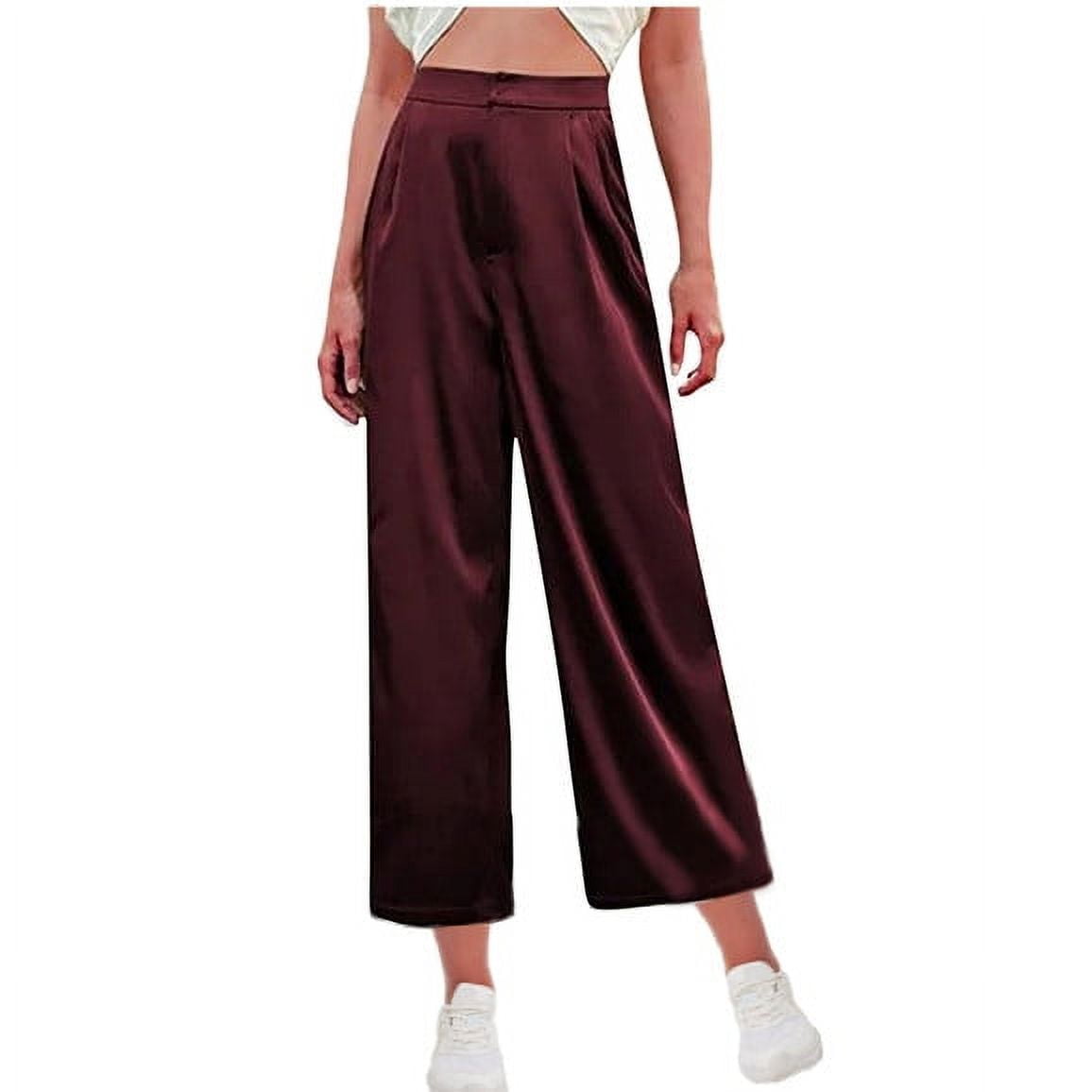GrRotKP Pants for Women Baggy Pants Straight Leg Pants Comfy Solid