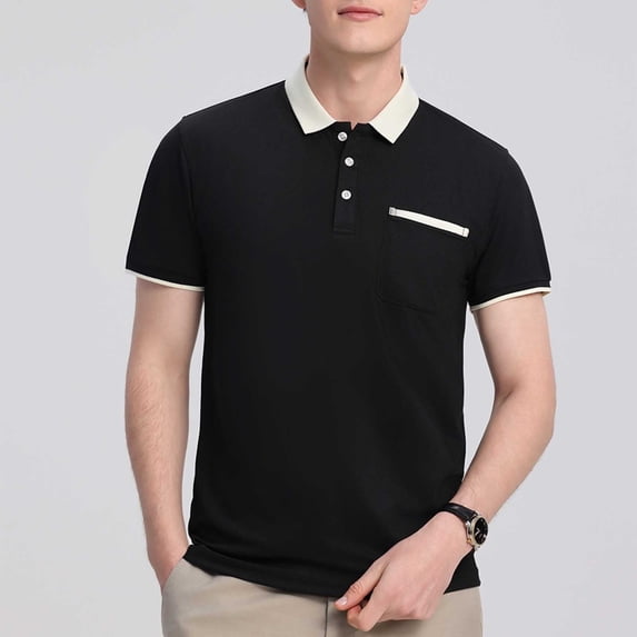 Shirts for Men, Comfort Plain Shirts, Casual Short Sleeve Tops, Basic Tees, Classic Turn Down Collar Blouse, 2026 Summer Clothing