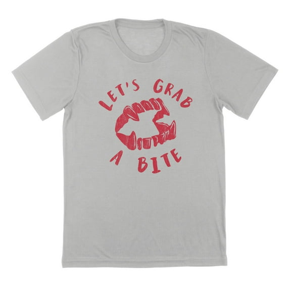 Grab A Bite Humor Graphic Ice Grey Mens T-Shirt