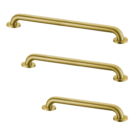 Grab Bar Bundle For Adapliance Brushed Stainless Steel Setmercial And Residential Restrooms 1.5" Diameter - 18" 36" 42" Pack Of 3