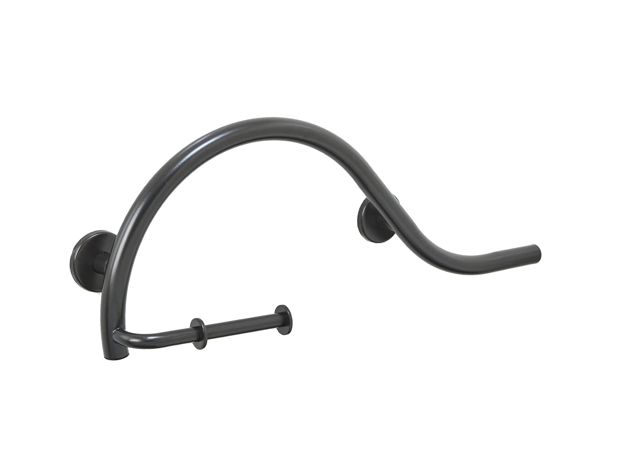 Grab Bar Toilet Paper Holder for Bathroom Safety/304 Stainless/Right/Oil Rubbed Bronze/ 30" x 11"