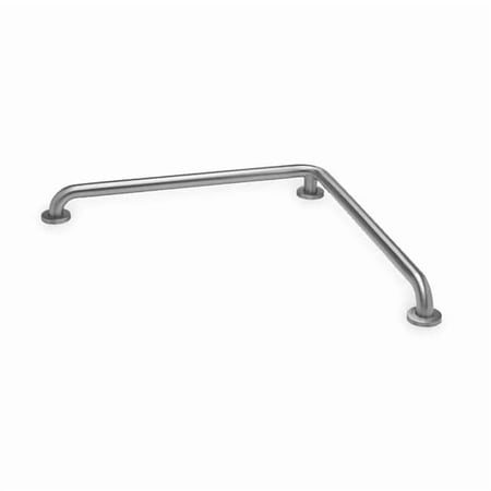 Smooth L- Shaped Grab Bar, 30" L, Stainless Steel, Stainless steel GBS15-113030-Q