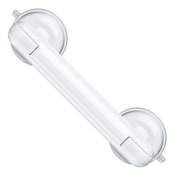 Grab Bars for Bathtubs and Showers, Shower Handles for the Elderly and People in Need, 2026 Upgraded Rubber Suction Cup with Maximum 350 lbs Suction Power, No Drilling-(White-1 Pack)