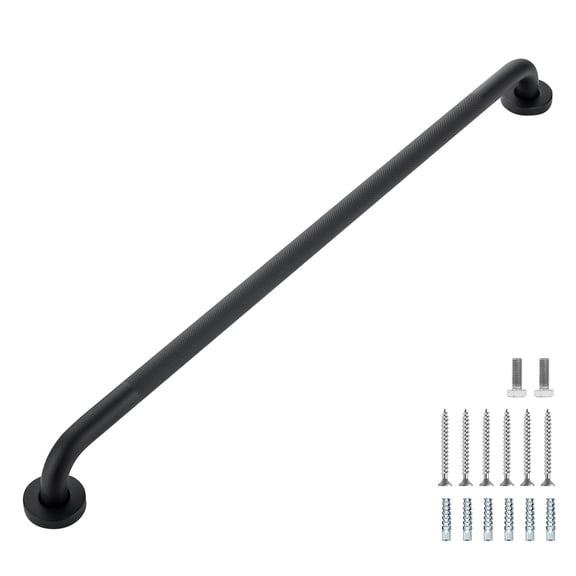 Grab Bars for Shower, 2 Pack 32-Inch Anti Slip Shower Handles for Elderly, Safety Shower Grab Bar, Stainless Steel Handicap Grab Bars for Bathroom (Black 1" Diameter)