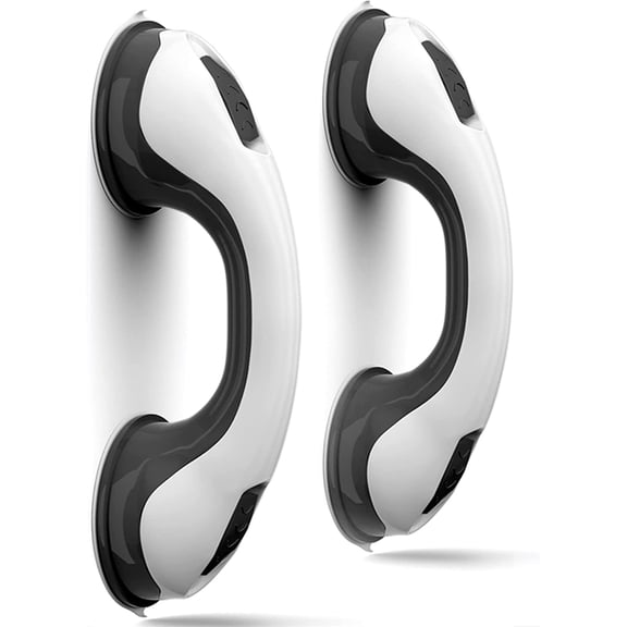 Grab Bars for Shower Heavy-Duty (2Pack)12-Inch ADA Compliant 350lbs Shower Grab Bars for Seniors Shower Handles for Elderly Suction Handicap Safety Handrail for Bathroom Bathtubs Showers Toilet