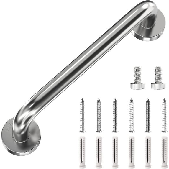 Grab Bars for Bathtubs and Showers, 1 Pack 15.7 Inch Shower Grab Bars Stainless Steel Shower Handle, Safety Bath Shower Grab Bar for Seniors