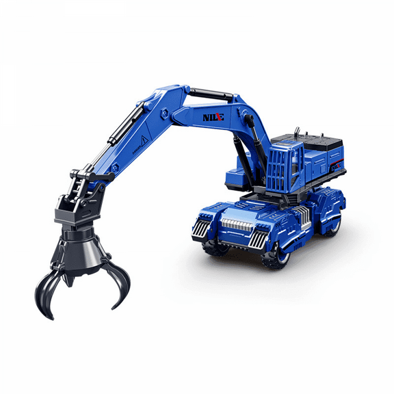 Grab Construction Vehicles Toy for Kids, 1/50 Scale Inertial Transform Engineer Truck Toys for Boys Christmas Birthday Gifts(Blue)