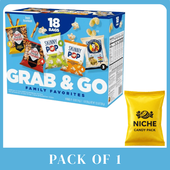 Grab & Go Family Favorites Multipack Snacks, 12.5 oz, 18 Count  1 Pack-with candy pack