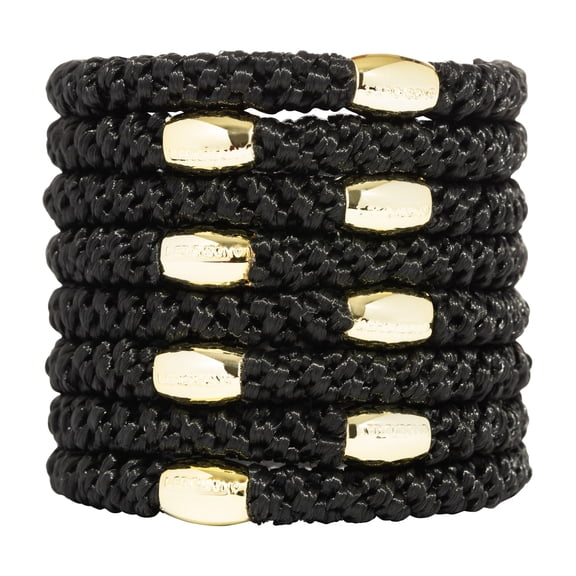 L. Erickson Grab & Go Pony Hair Ties Metallic Bead - Gold - 8 Pack
