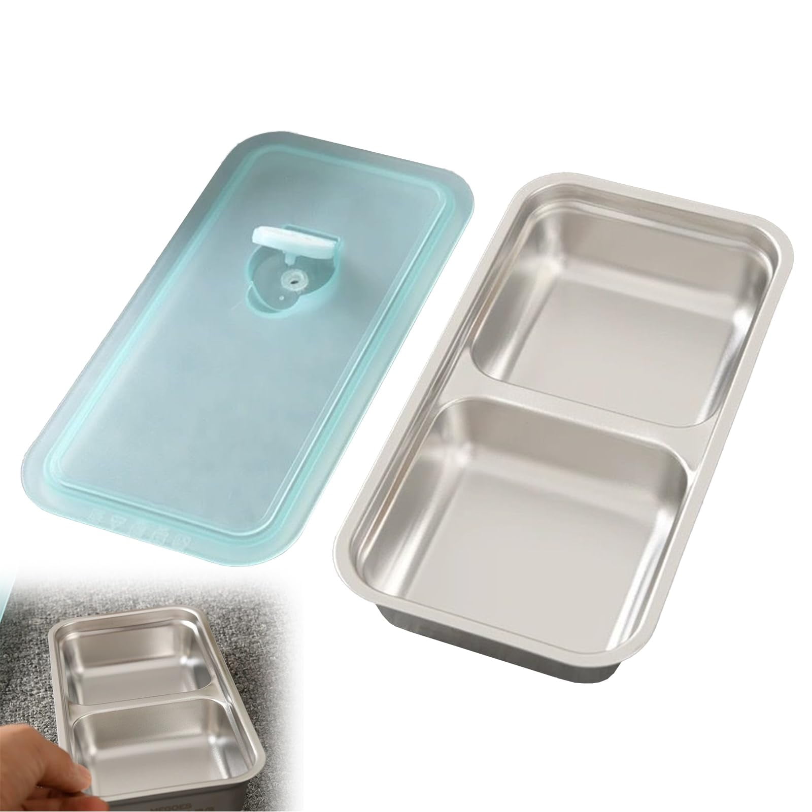 Grab and Go Snack Containers Reusable, Stainless Steel Double ...