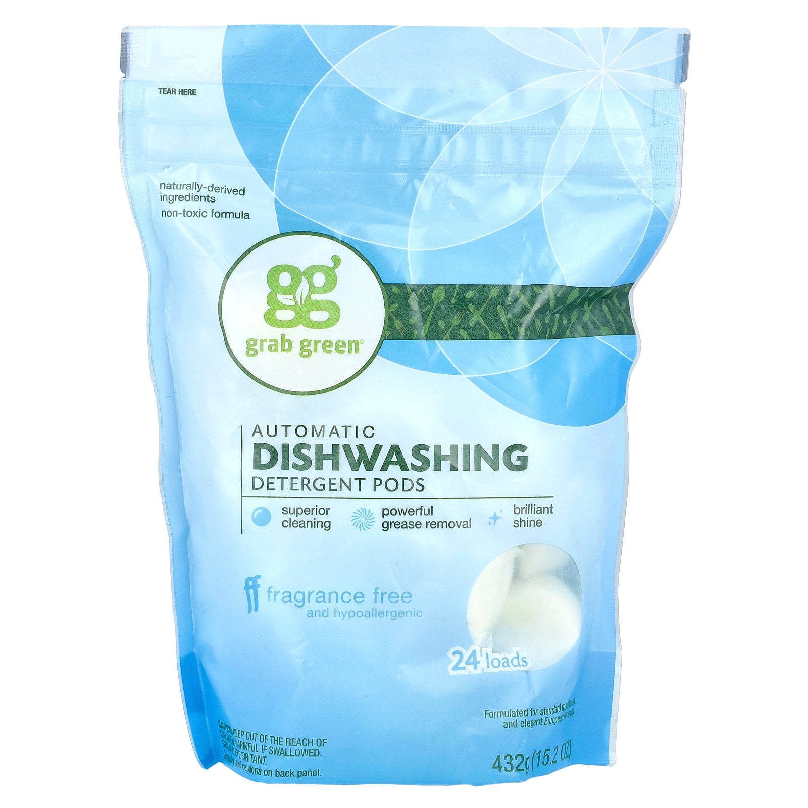 Grab Green Automatic Dishwasher Powder Detergent Pods - Thumbnail 2