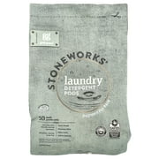 Grab Green Stoneworks Natural, Eco-Friendly Detergent Powder Pods, Fragrance-Free, 50 Loads