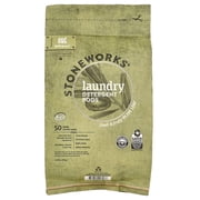 Grab Green Stoneworks Natural, Eco-Friendly Detergent Powder Pods, Olive Leaf, 50 Loads