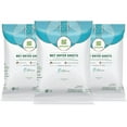 thumbnail image 1 of Grab Green Wet Dryer Sheets, 96 Sheets (192 Loads), Fragrance Free, Plant and Mineral Based, Reusable and Compostable, Softens Clothes, Removes Static Cling, 1 of 13