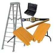 Grab The Cash & Belt 5 Piece Accessory Set for WWE & AEW Wrestling Action Figures