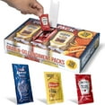 thumbnail image 1 of Grab-n-Go Condiment Packs - 150 Count, Ketchup, Mustard, and Mayo - Great for Picnics, Boxed Lunch, BBQ, Travel, Picnic and Parties (50 Each), 1 of 7