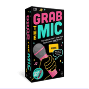 Lucky Egg Official Grab The Mic   Family Karaoke Board Game w/Foam Mic, 8+ Ages, 2-10 Players