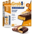 thumbnail image 1 of Grab1 Sugar Free Protein Bars, Caramel Crunch (3 Pack- 12 Bars) | Delicious and Nutritious | Low Calorie | Only 1g Sugar, 1 of 7