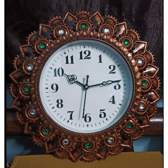 GrabBasket Analog 26 cm X 26 cm Wall Clock (Multicolor, With Glass, Standard)