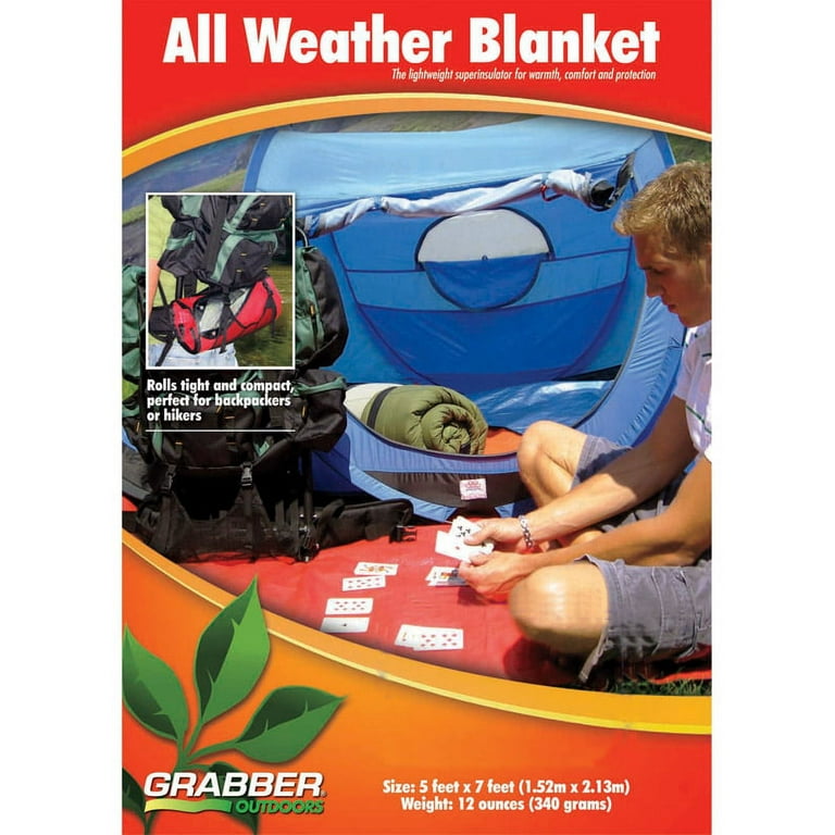 Grabber Blue All Weather Blanket .5 in. H x 60 in. W x 84 in. L 1