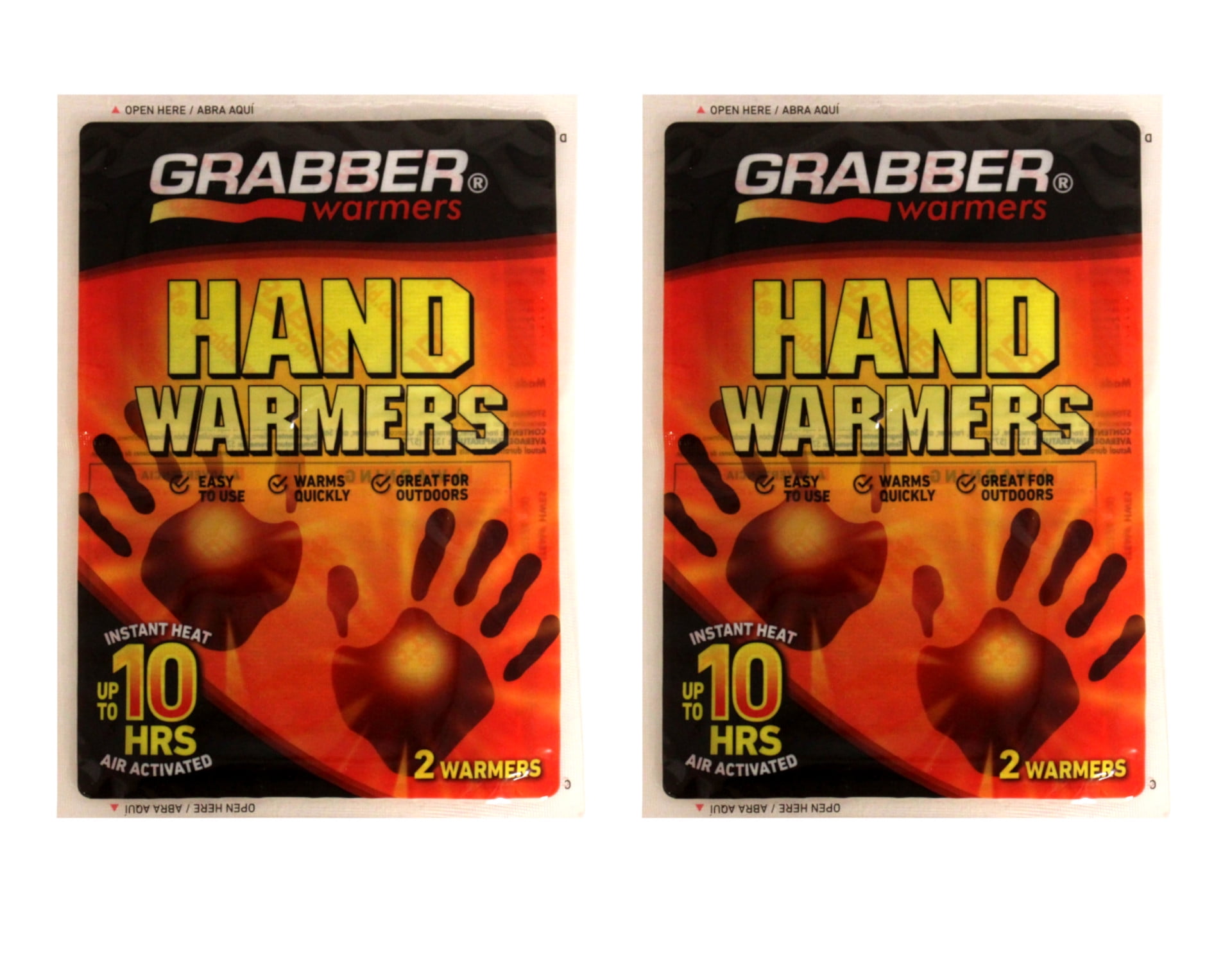 Grabber Hand Warmers, Heat Up to 10 Hours of Heat Gloves, 2 Warmers