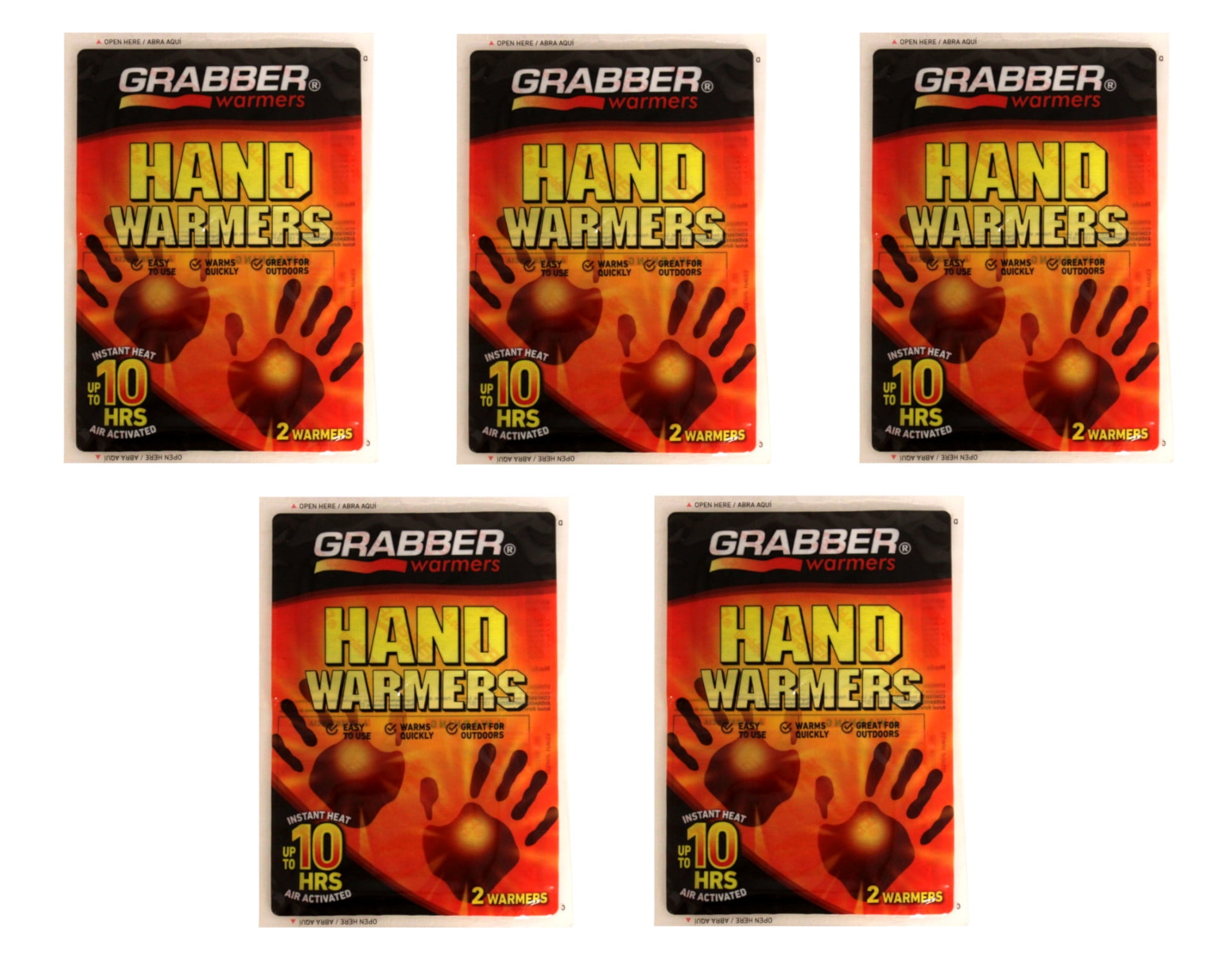 Grabber Hand Warmers, Heat Up to 10 Hours of Heat Gloves, 2 Warmers